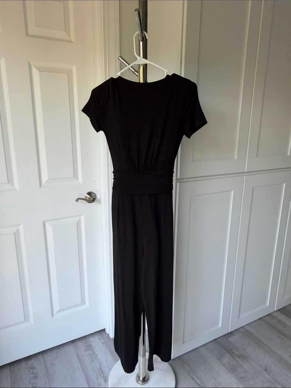Boden Black Wrap Jumpsuit with Waist Tie, Size US 4R. - Picture 5 of 15